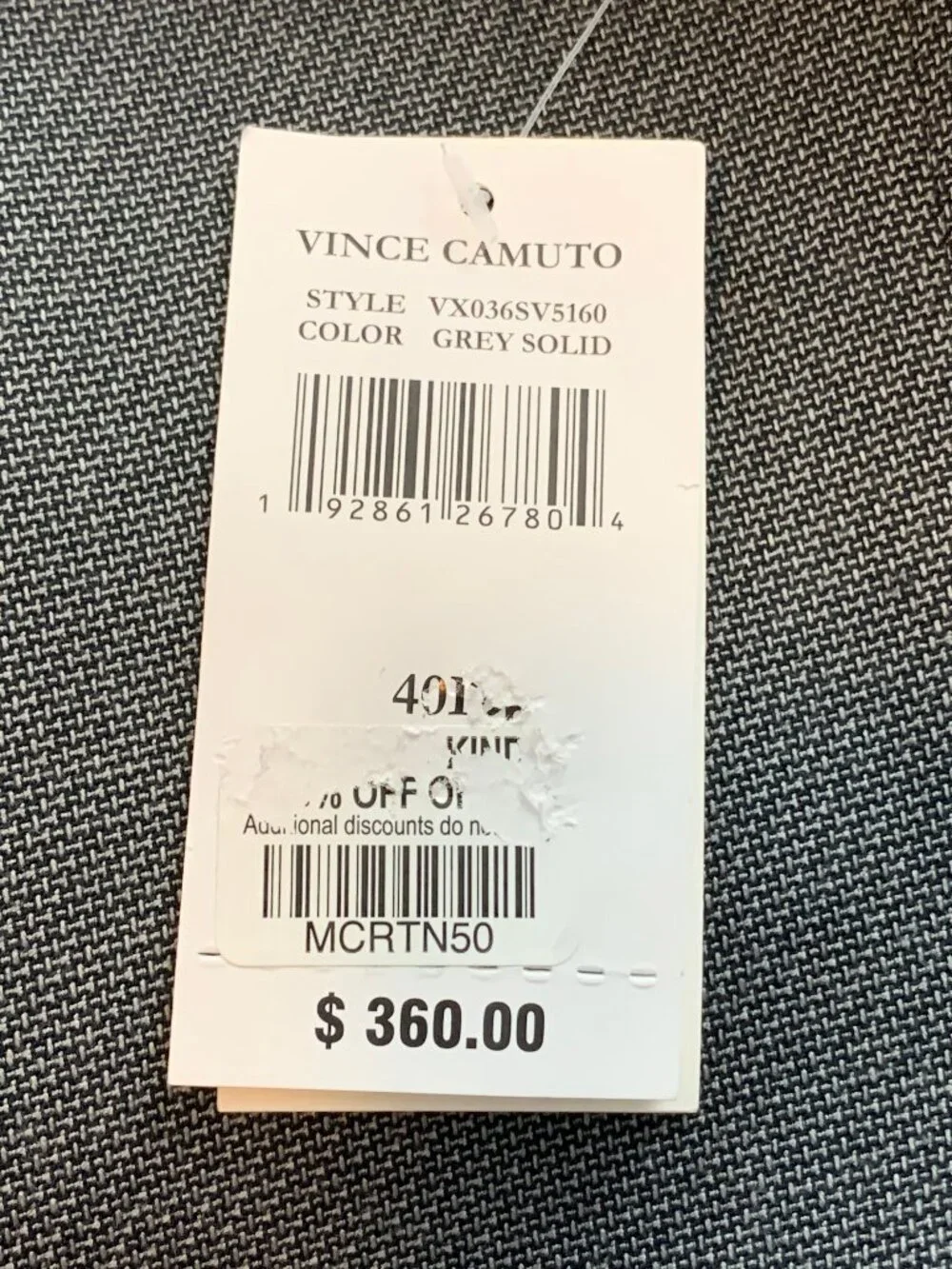Vince Camuto Men's Slim-Fit Stretch Suit Jacket, Textured Gray, 40L / 40 Long
